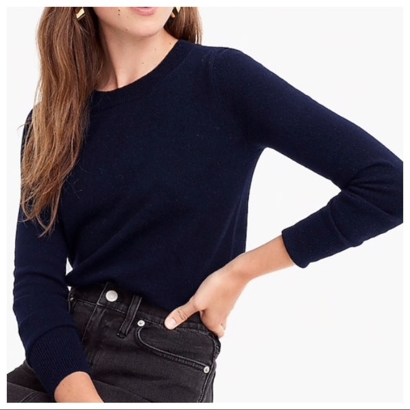 J. Crew Sweaters - J. Crew Navy 100% Cashmere Crew Neck Sweater